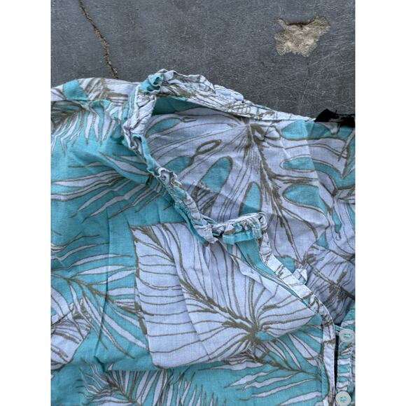 6 for $20 Talbots 100% Cotton Leaf Blouse M - Picture 3 of 5